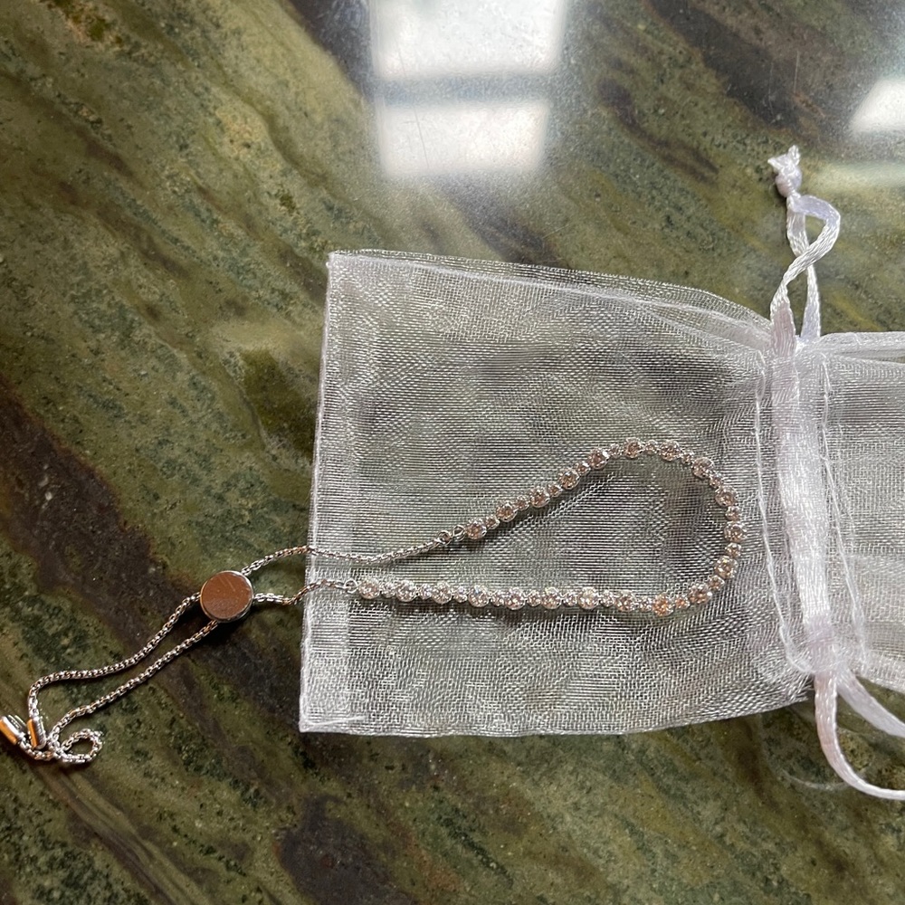 Swarvorski rhodium bracelet